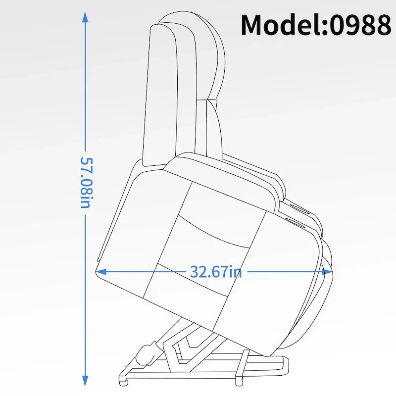 Fauteuil inclinable releveur électrique, Fauteuil de massage moderne à moteur unique avec chauffage lombaire, port de chargement USB, porte-gobelets