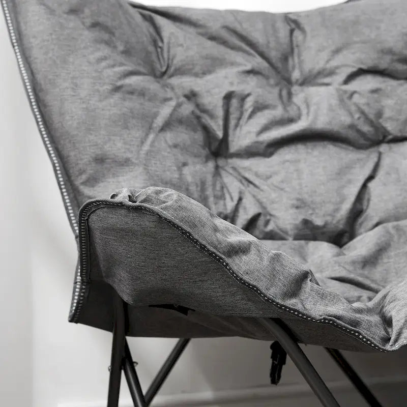 Heathered Navy / Gray Foldable 2-Seat Butterfly Chair