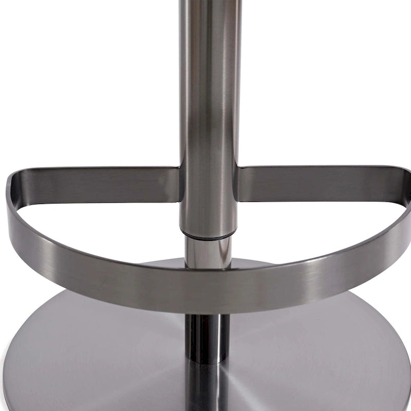 Gold/Black & Khaki PU Bar Stool, Adjustable Height, Swivel, 1-Person