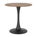 Brown / Grey & Gold / Black Round Bistro Table, Pedestal Base, Seats 3