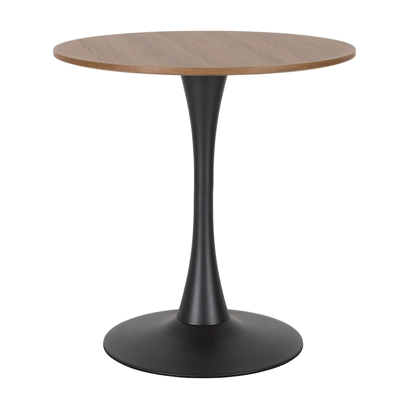 Brown / Grey & Gold / Black Round Bistro Table, Pedestal Base, Seats 3