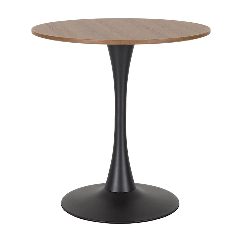 Brown / Grey & Gold / Black Round Bistro Table, Pedestal Base, Seats 3