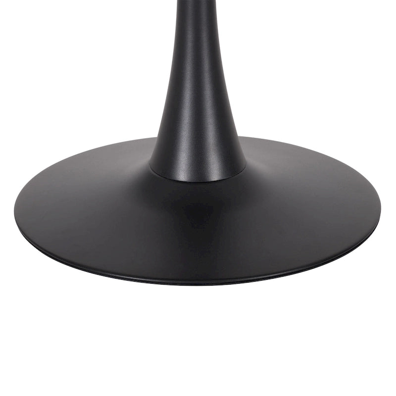 Brown / Grey & Gold / Black Round Bistro Table, Pedestal Base, Seats 3