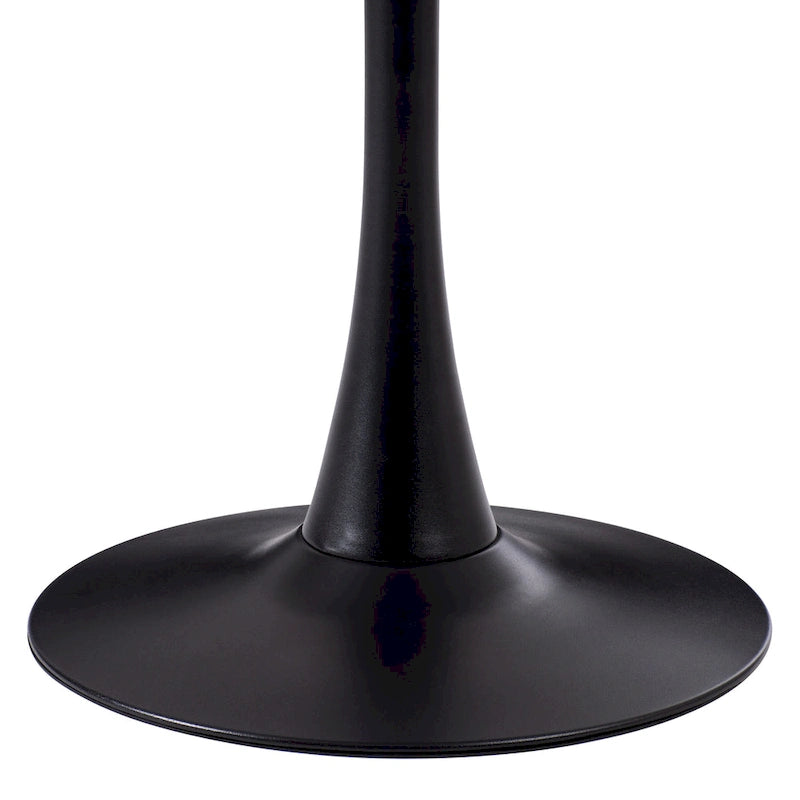 Brown / Grey & Gold / Black Round Bistro Table, Pedestal Base, Seats 3