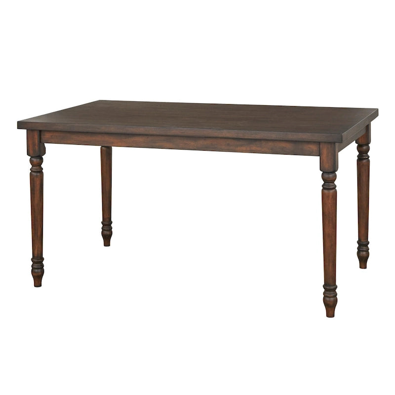 Turned Leg Dining Table, Weathered Grey / Rustic Brown / Driftwood
