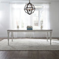 Antique White / Weathered Bisque Rectangular Dining Table with 18" Leaf