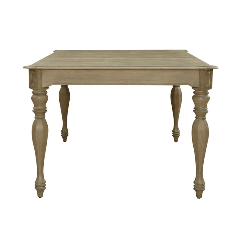 Antique White / Weathered Bisque Rectangular Dining Table with 18" Leaf