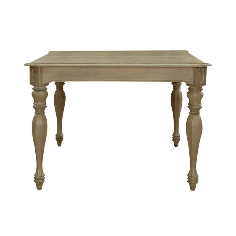 Antique White / Weathered Bisque Rectangular Dining Table with 18" Leaf