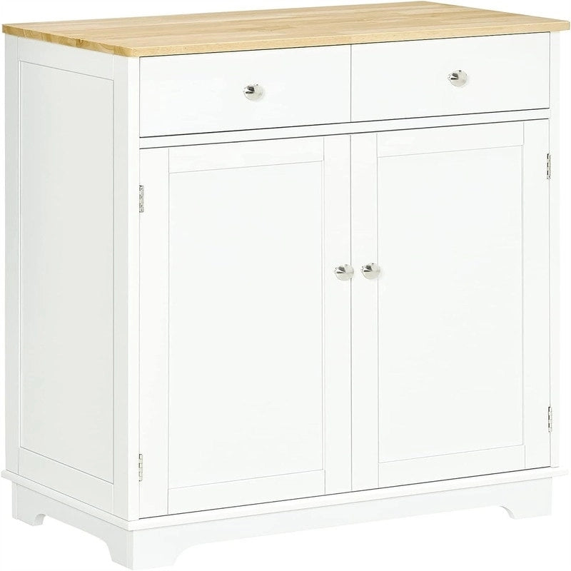 2-Drawer 2-Door Sideboard Storage Cabinet, Multiple Colors