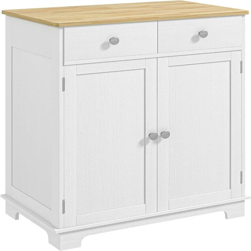 2-Drawer 2-Door Sideboard Storage Cabinet, Multiple Colors