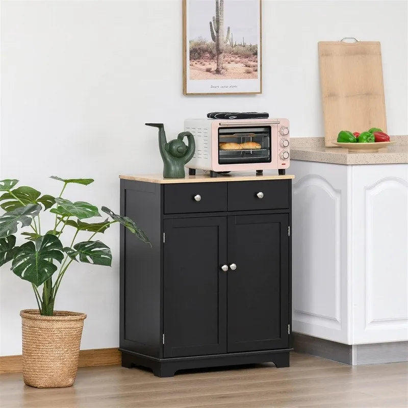2-Drawer 2-Door Sideboard Storage Cabinet, Multiple Colors