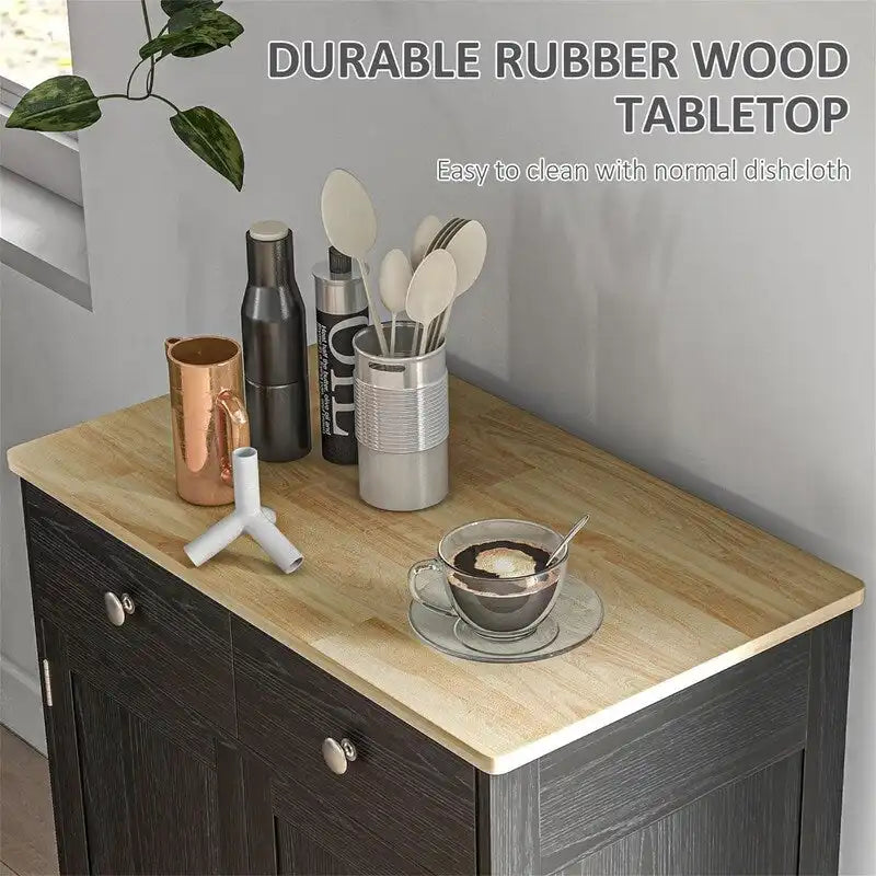 2-Drawer 2-Door Sideboard Storage Cabinet, Multiple Colors