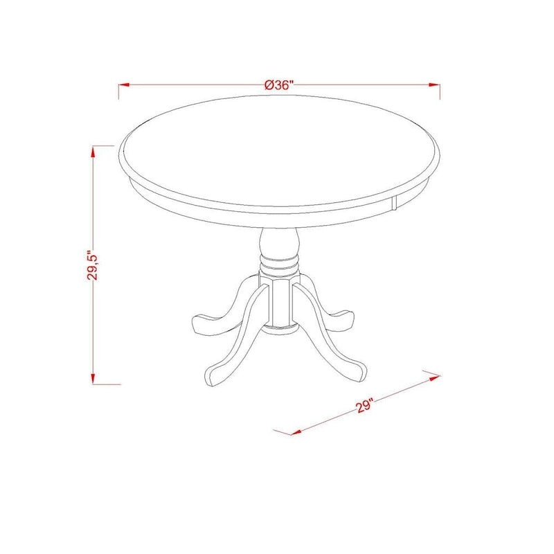 Natural & Linen White Round Dining Table, Pedestal Base
