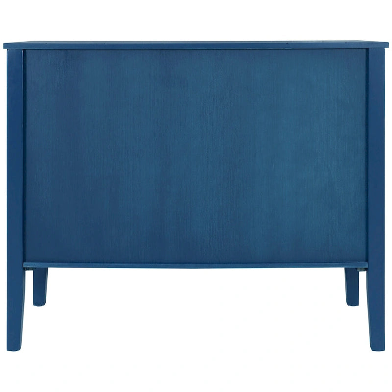 White / Brown / Blue / Grey 3-Door Vintage Sideboard Cabinet