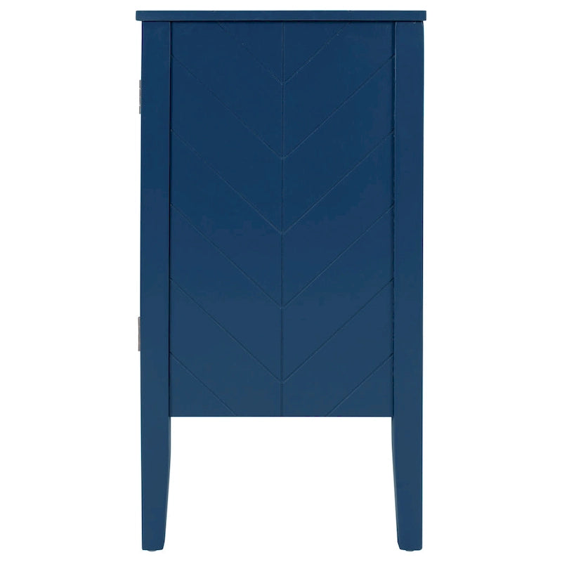 White / Brown / Blue / Grey 3-Door Vintage Sideboard Cabinet