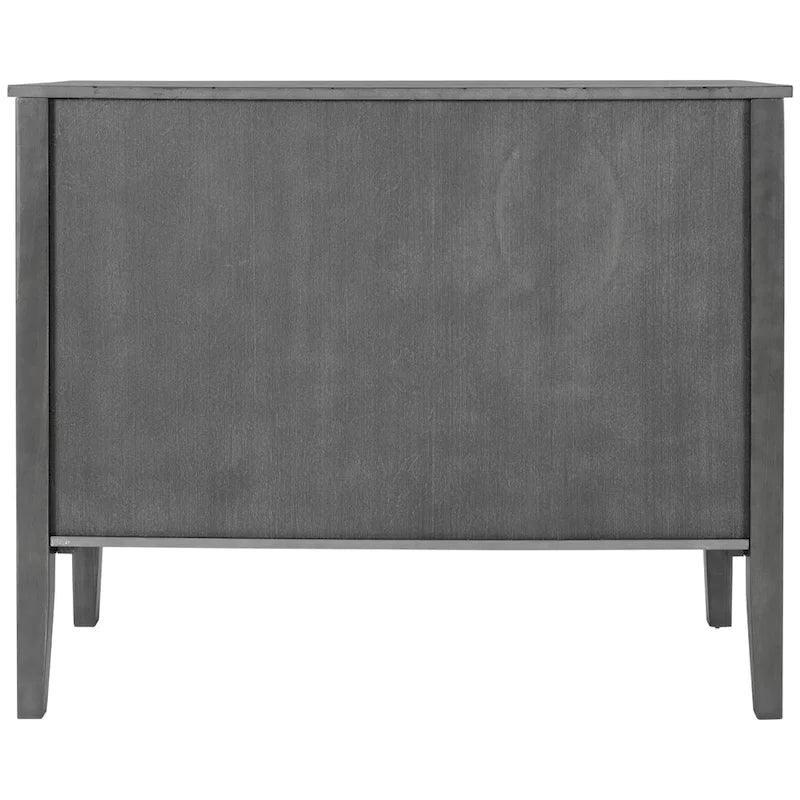 White / Brown / Blue / Grey 3-Door Vintage Sideboard Cabinet