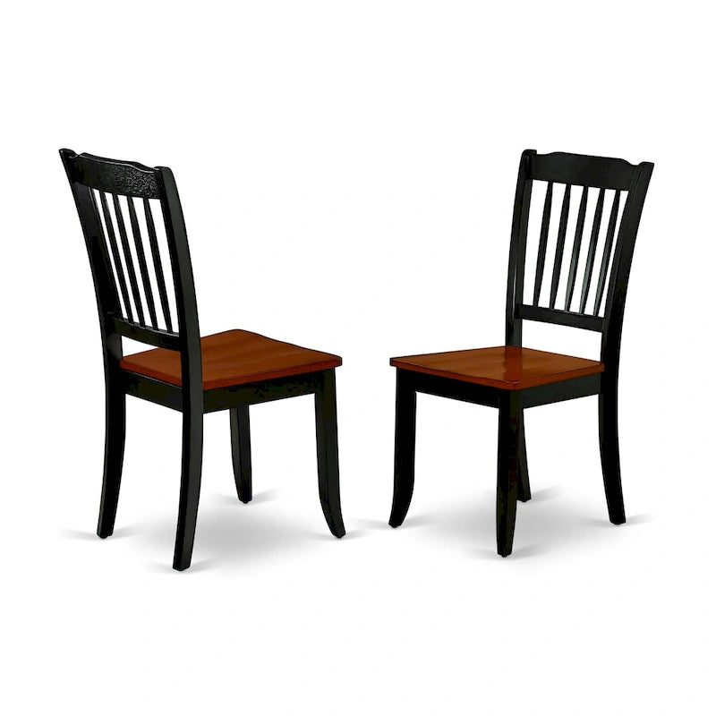 Black & Cherry Square Dining Table Set with Butterfly Leaf, 4/6/8 Persons