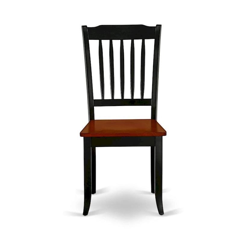 Black & Cherry Square Dining Table Set with Butterfly Leaf, 4/6/8 Persons