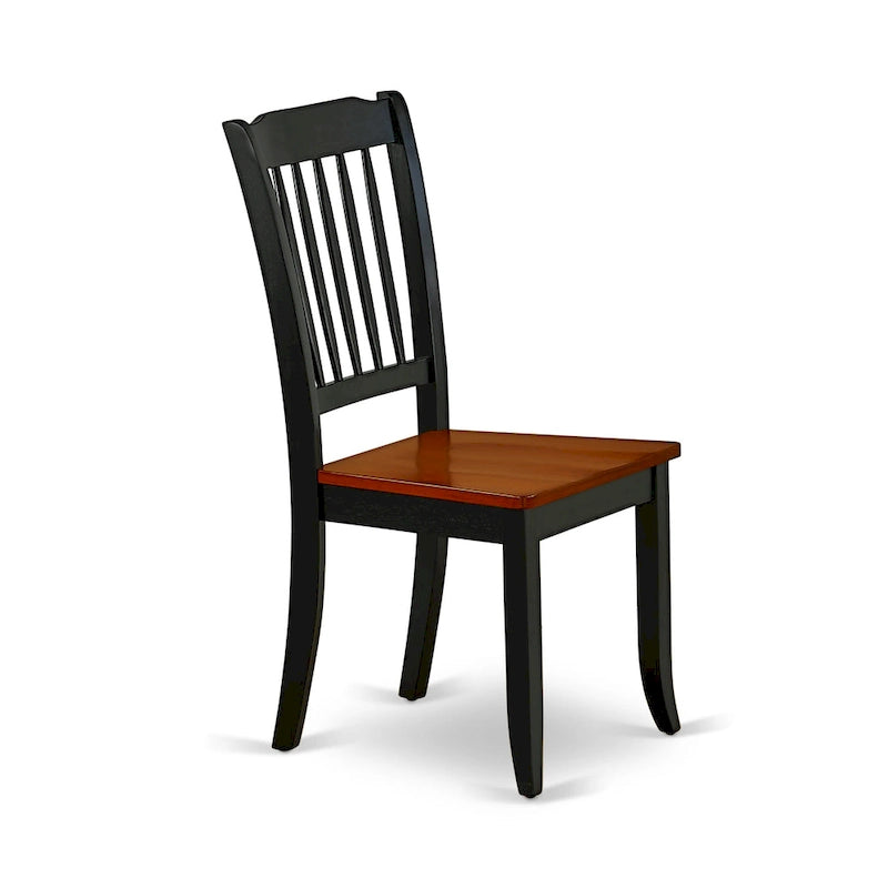 Black & Cherry Square Dining Table Set with Butterfly Leaf, 4/6/8 Persons