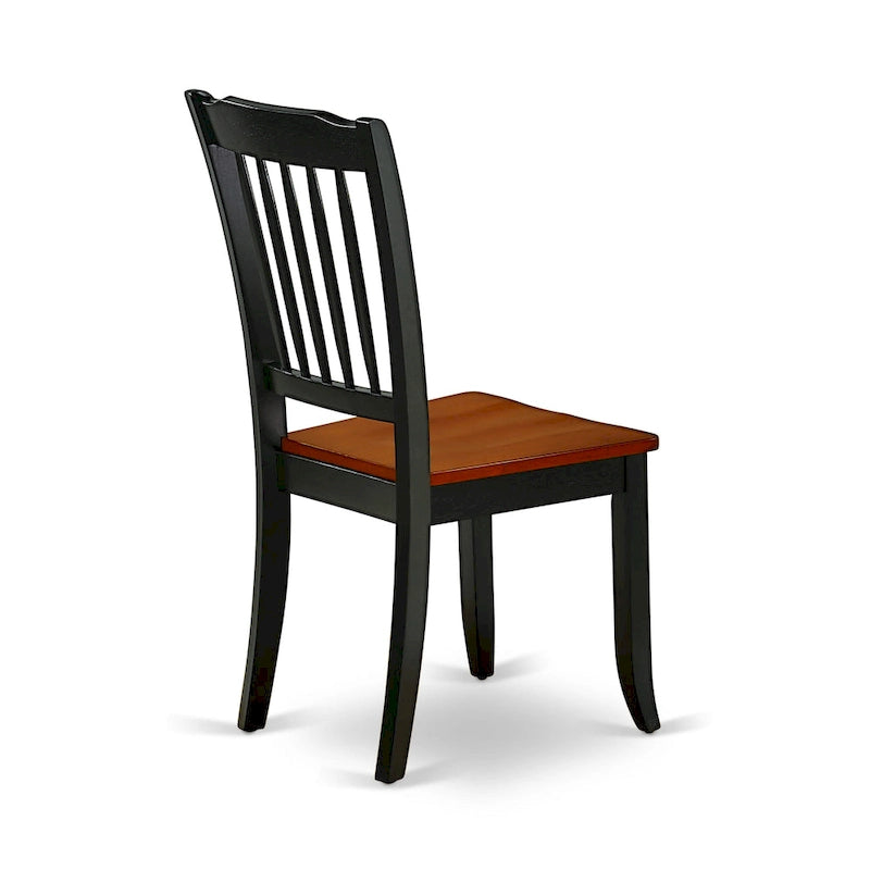Black & Cherry Square Dining Table Set with Butterfly Leaf, 4/6/8 Persons
