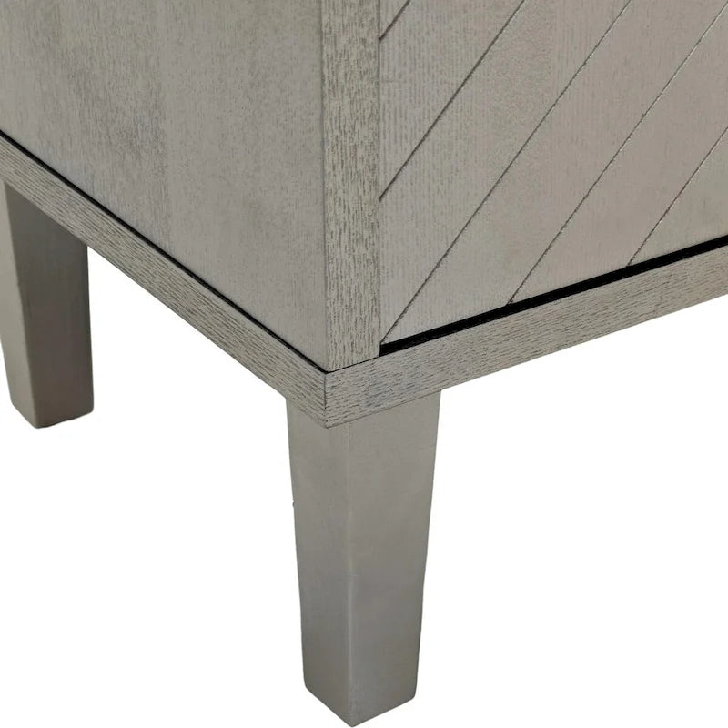 Blue / Grey 4-Door Storage Cabinet, Contemporary Style