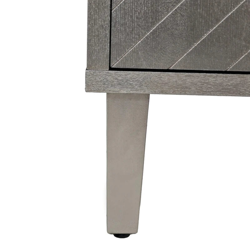 Blue / Grey 4-Door Storage Cabinet, Contemporary Style