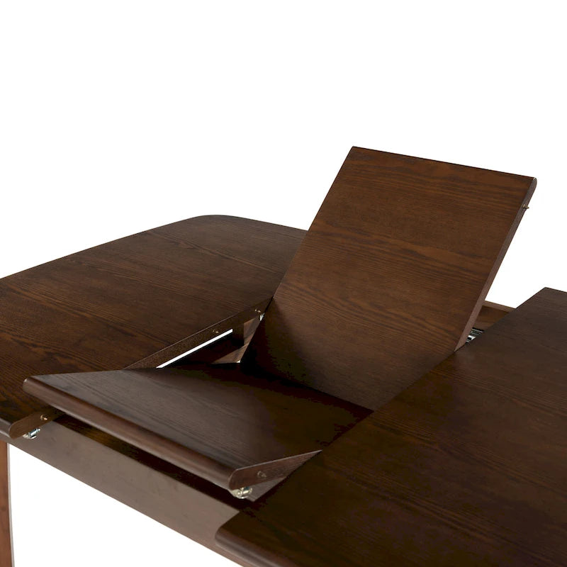 Walnut / Natural Extendable Square Dining Table, Seats 4–6
