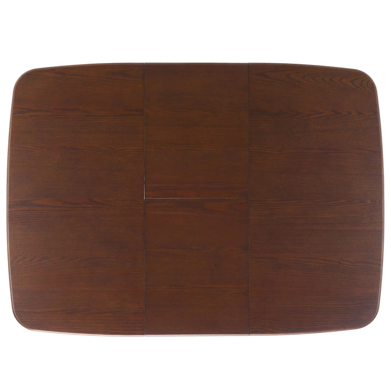 Walnut / Natural Extendable Square Dining Table, Seats 4–6