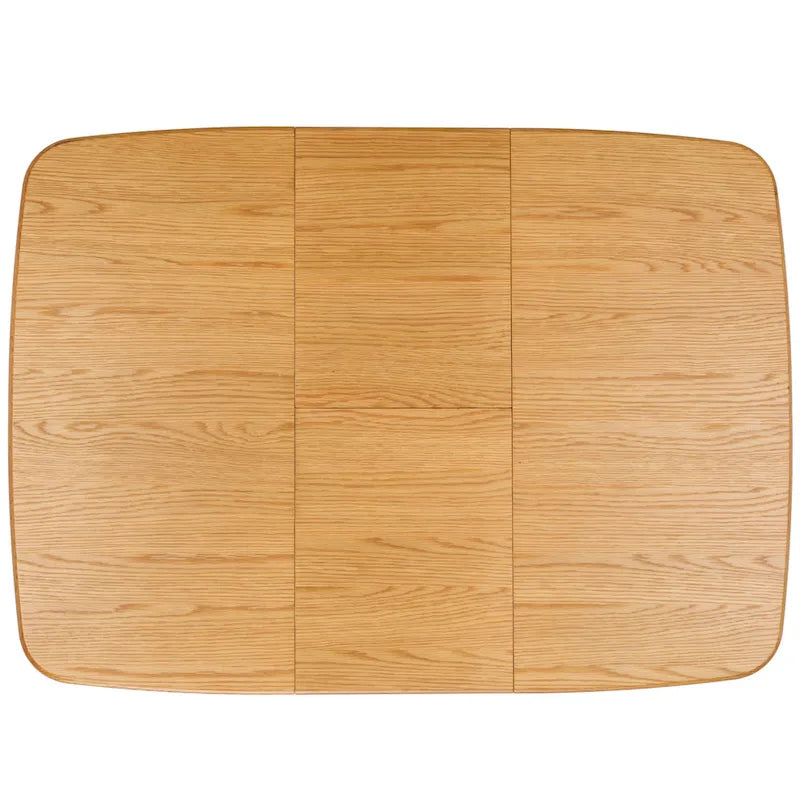 Walnut / Natural Extendable Square Dining Table, Seats 4–6